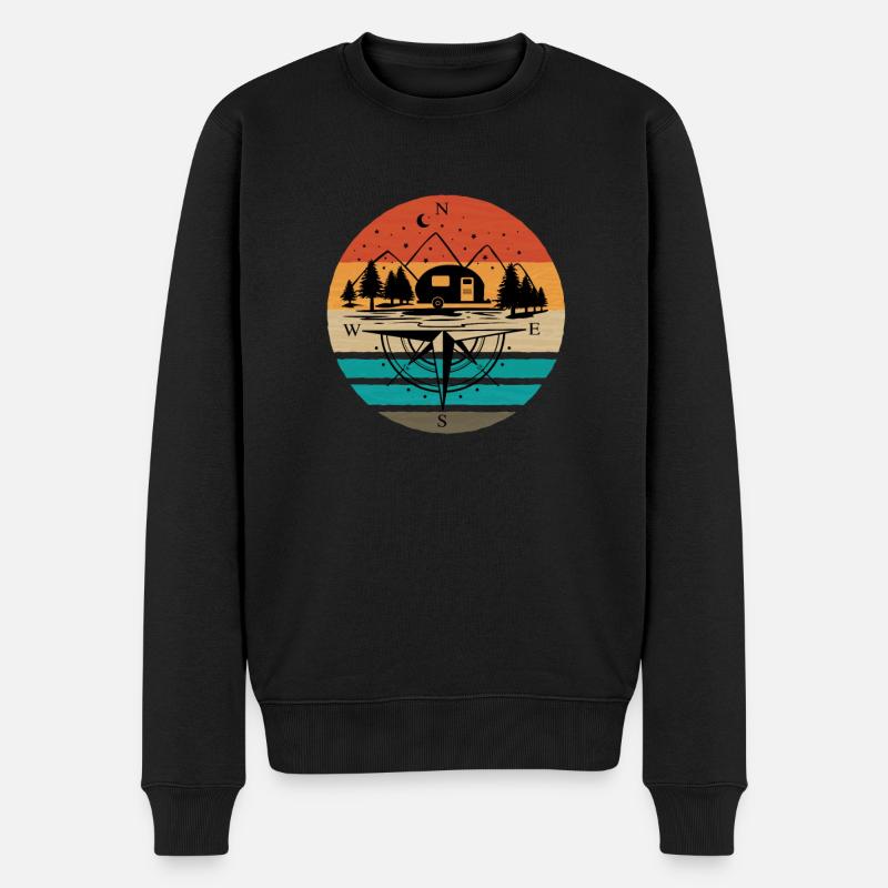 Caravane Camping Fun Camping - Pull Premium bio Homme - noir