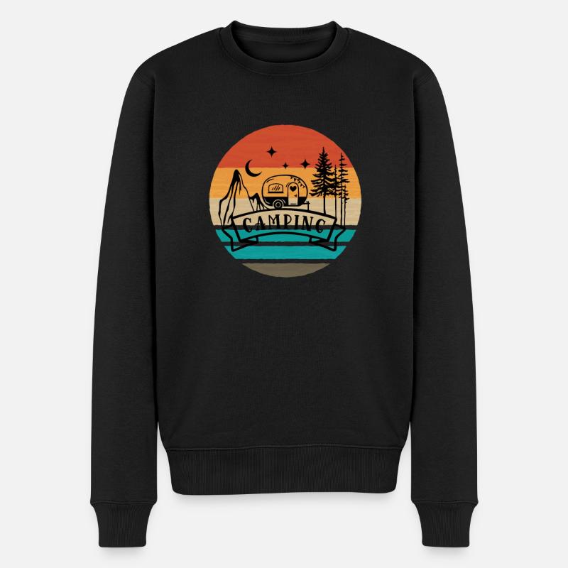 Caravane Camping Fun Camping - Pull Premium bio Homme - noir