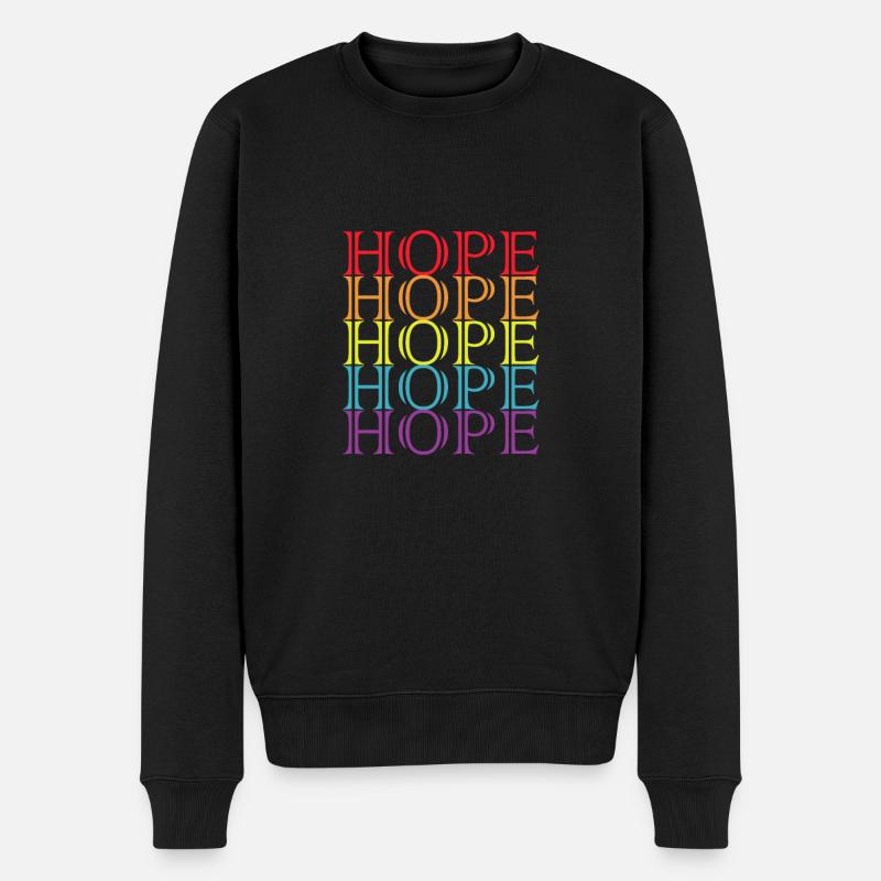 Rainbow - Männer Premium Bio Pullover - Schwarz