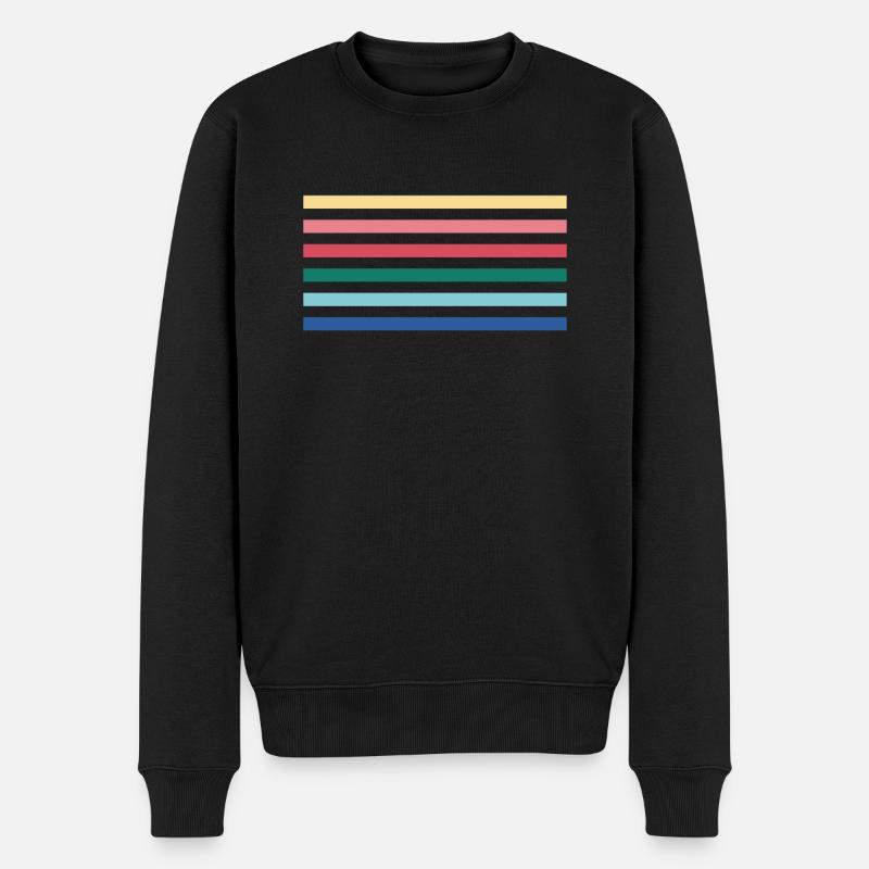 Rainbow - Männer Premium Bio Pullover - Schwarz
