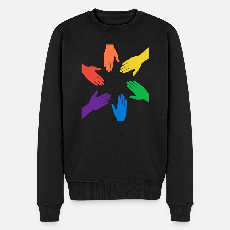 Arc-en-ciel - Pull Premium bio Homme - noir