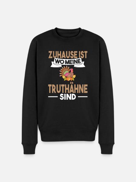 Truthahn Bauer Landwirt Truthähne - Männer Premium Bio Pullover - Schwarz