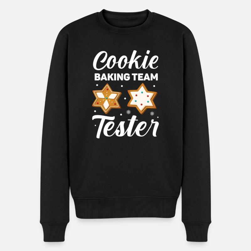 Cookie Baking Team Tester - Weihnachten Backen - Männer Premium Bio Pullover - Schwarz