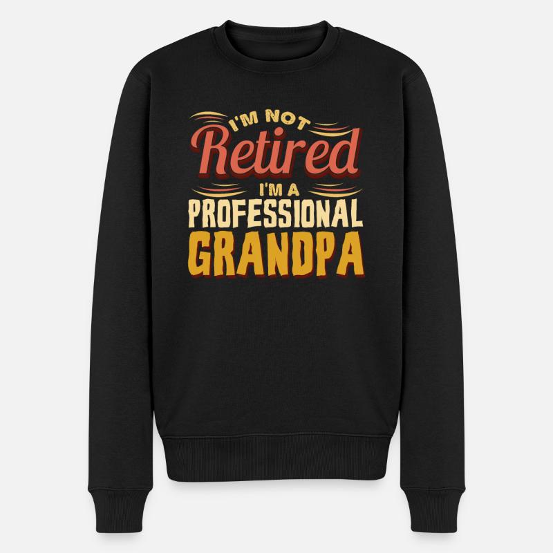 Grands-parents professionnels retraités - Pull Premium bio Homme - noir