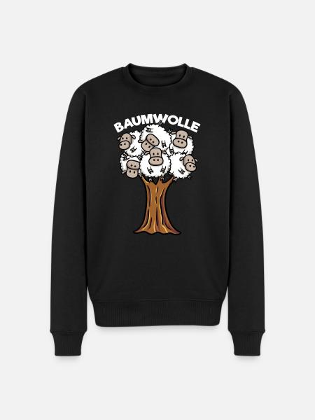 Baumwolle - Männer Premium Bio Pullover - Schwarz