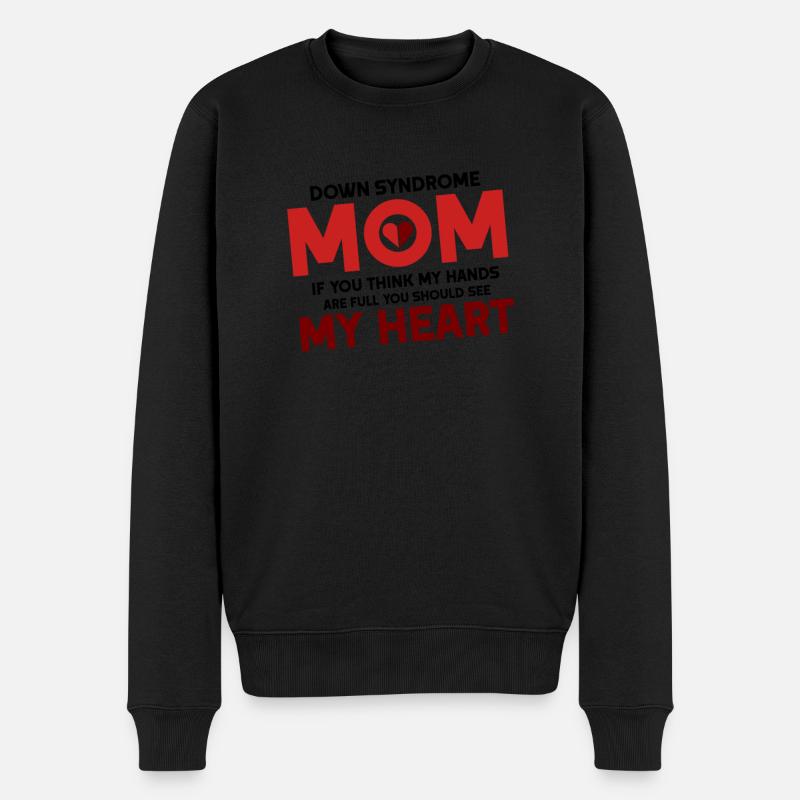 Down Syndrom Down Syndrom Bewusstsein Geschenkidee - Männer Premium Bio Pullover - Schwarz