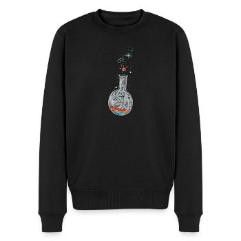 Chimie I Tube à essai Microscope de laboratoire - Pull Premium bio Homme - noir - Devant - Nico (187cm)