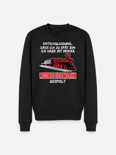 Modellbahner Eisenbahn Modelleisenbahn - Männer Premium Bio Pullover - Schwarz