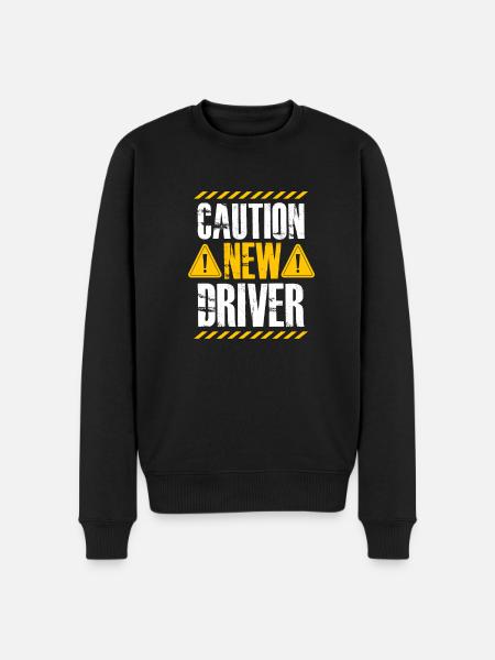 Caution New Driver - Men's Premium Organic Jumper - black