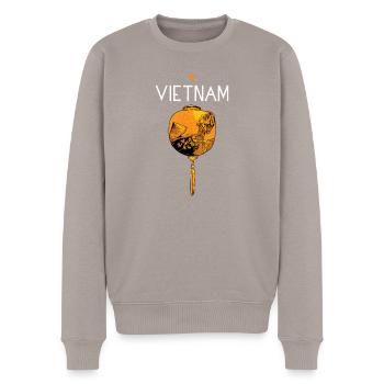 Vietnam I Hanoi Scooter Pho Bo Motif de voyage pour - Pull Premium bio Homme - taupe - Devant - Nico (187cm)