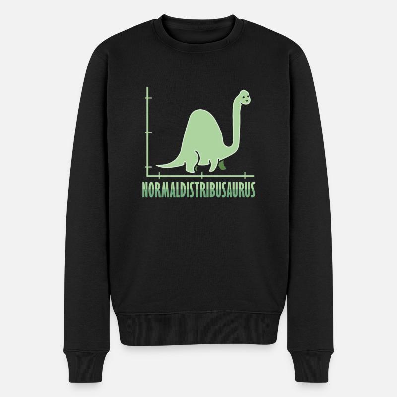 Dinosaurier Mathe Pythagoras Mathematiker - Männer Premium Bio Pullover - Schwarz