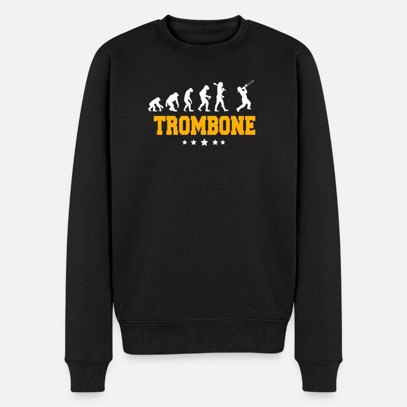 TROMBONE - Männer Premium Bio Pullover - Schwarz