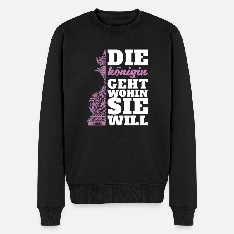 Schach Schachfigur - Männer Premium Bio Pullover - Schwarz