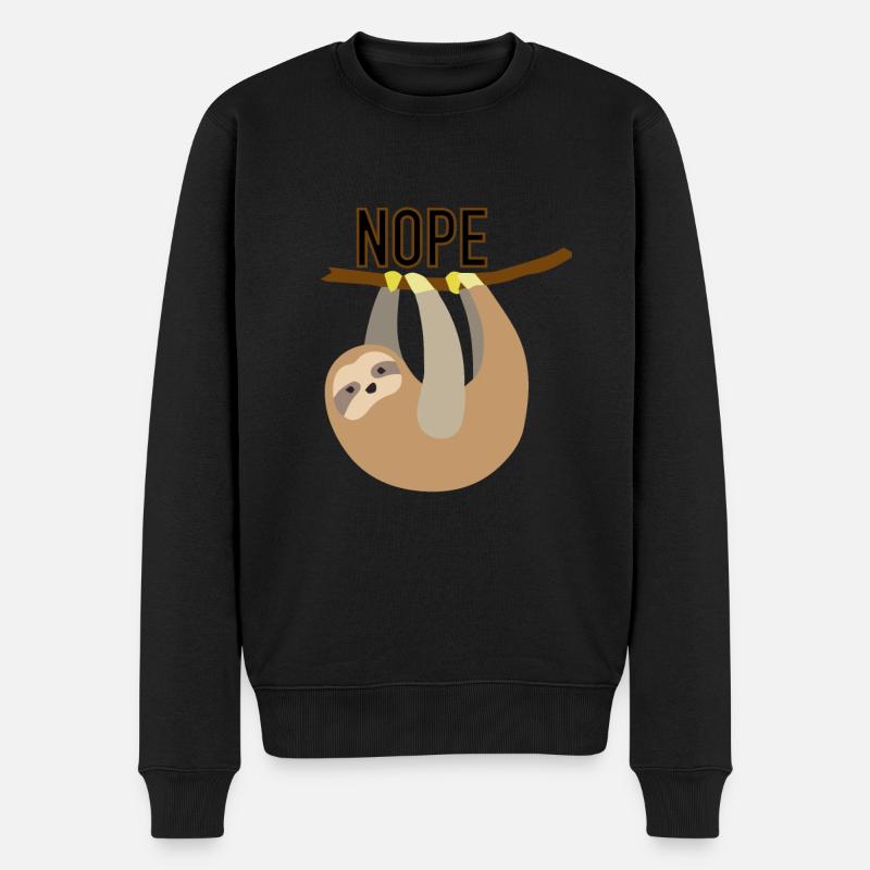 Sloth - Männer Premium Bio Pullover - Schwarz