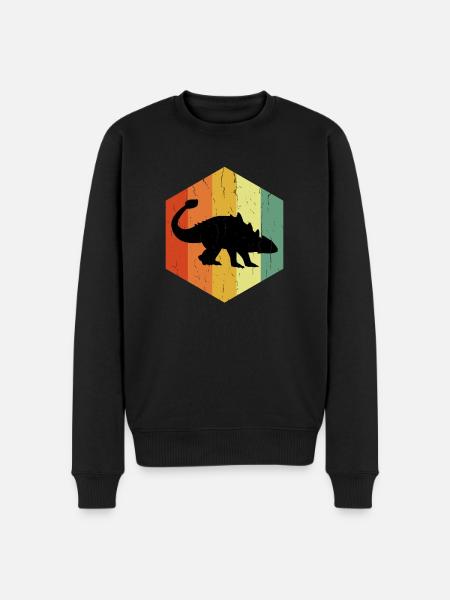 Distressed Ankylosaurus Ankylosaurus Hexagon - Men's Premium Organic Jumper - black