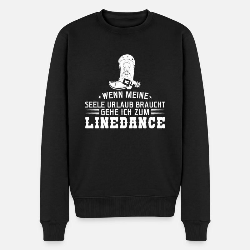 Linedance Linedancer Tänzer Geschenk - Männer Premium Bio Pullover - Schwarz