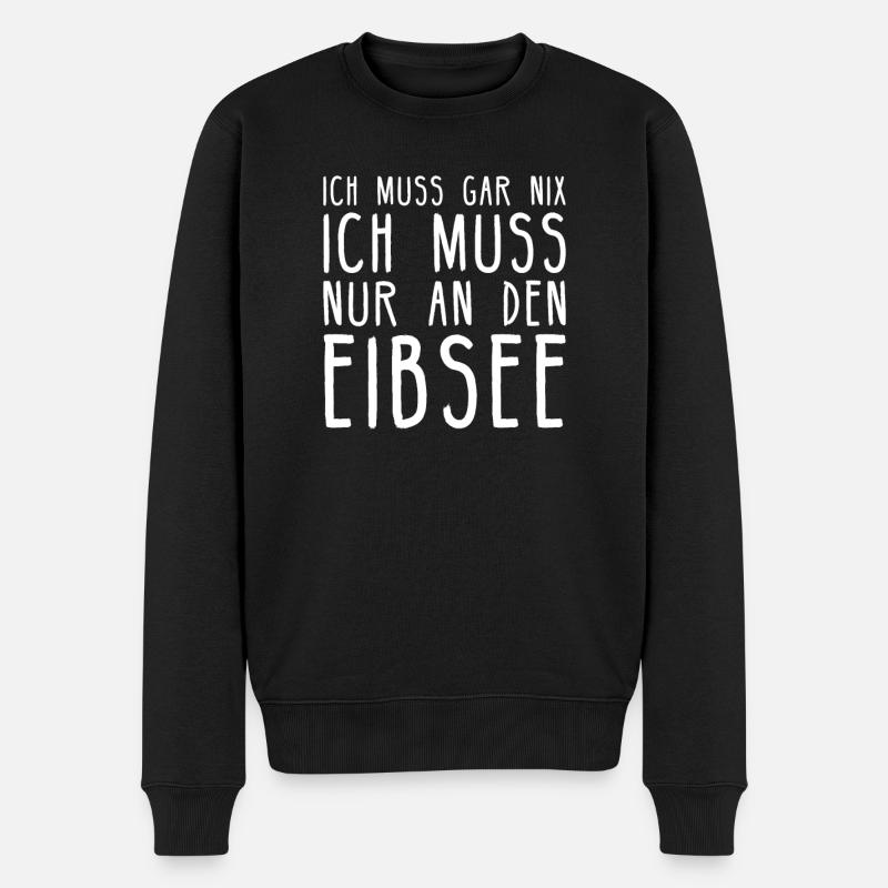 Eibsee I Garmisch-Partenkirchen Zugspitze See in - Männer Premium Bio Pullover - Schwarz