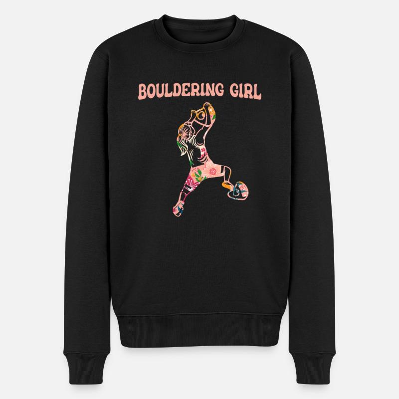 Bouldern - Männer Premium Bio Pullover - Schwarz