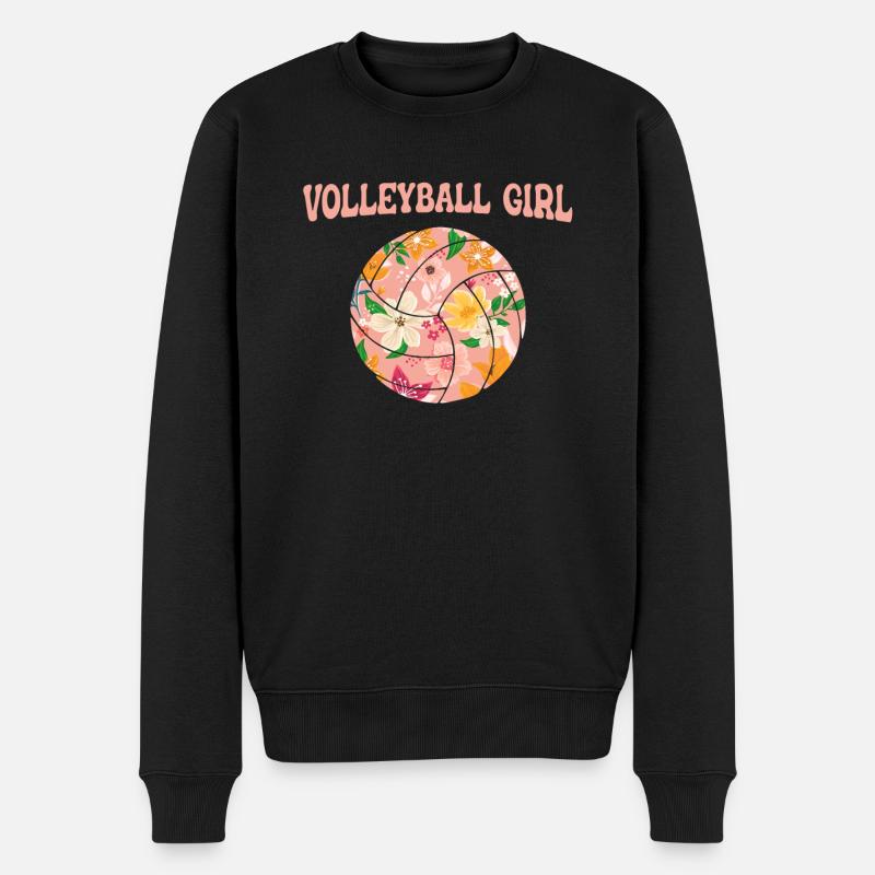 Volleyball Beachvolleyball - Männer Premium Bio Pullover - Schwarz