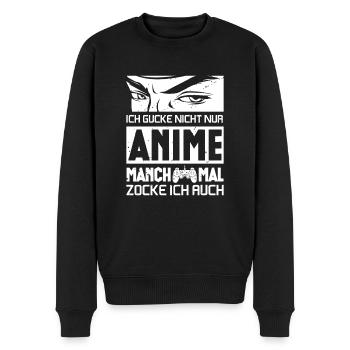 Anime Manga - Männer Premium Bio Pullover - Schwarz - Vorne - Nico (187cm)