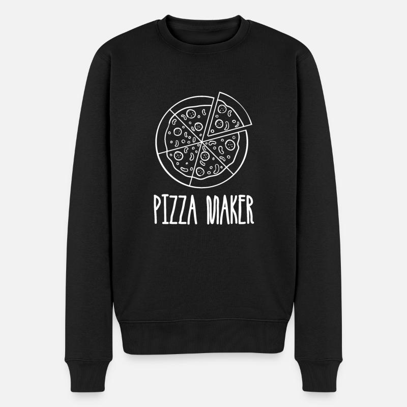Pizza Maker Cadeau Pizzaiolo - Pull Premium bio Homme - noir