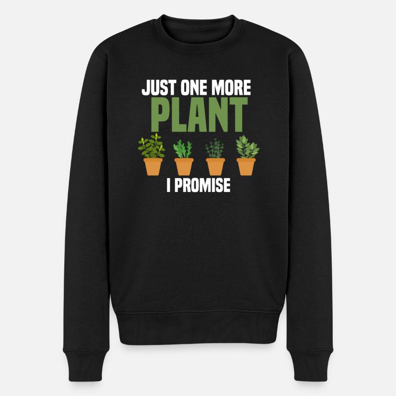 Pflanzen, Gartenarbeit, Pflanzen - Männer Premium Bio Pullover - Schwarz