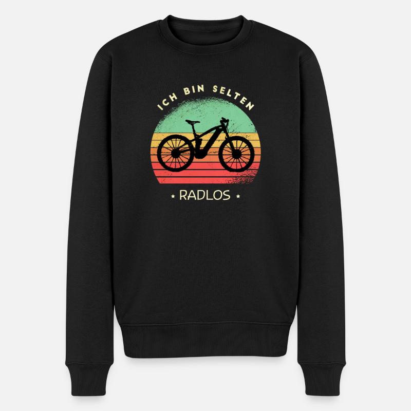 Radlos Fahrrad Spruch Geschenk - Männer Premium Bio Pullover - Schwarz