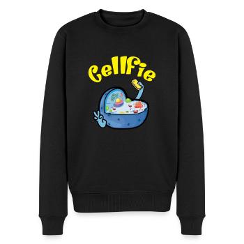 Cellfie Zelle Biologie Witz Selfie Biologen - Männer Premium Bio Pullover - Schwarz - Vorne - Nico (187cm)