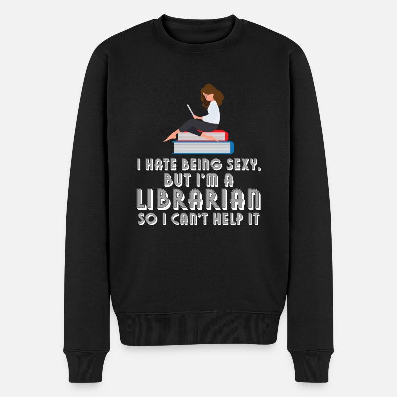Bibliothèque Bibliothécaire Bibliothèques Cadeau - Pull Premium bio Homme - noir