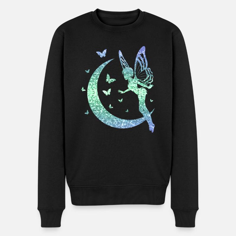 Glitter Fée Elfe Conte de Fées Dames Fille Cadeau - Pull Premium bio Homme - noir