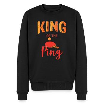 Ping Pong Roi du Ping Tennis de Table - Pull Premium bio Homme - noir - Devant - Nico (187cm)