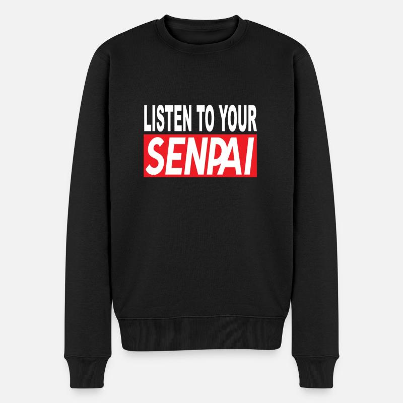 Anime Anime Merch Animes Anime Outfit Animefiguren - Männer Premium Bio Pullover - Schwarz