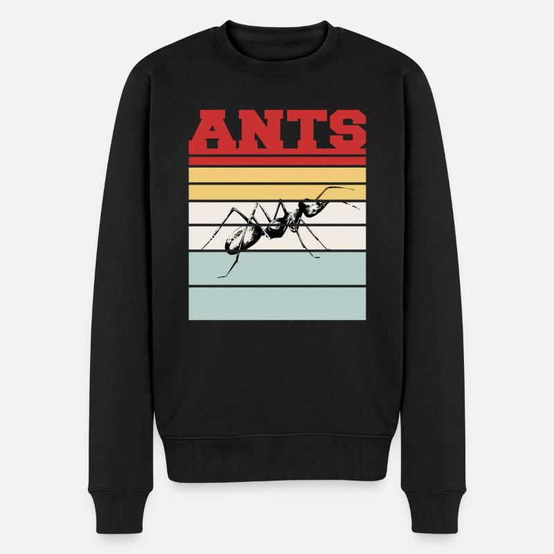 ANTS - Männer Premium Bio Pullover - Schwarz