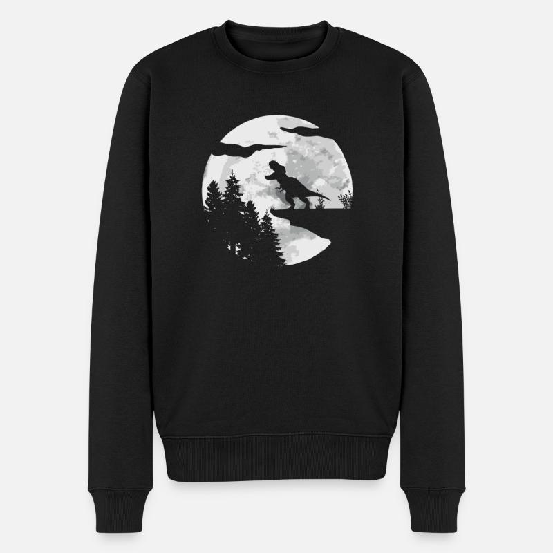 T-Rex Tyrannosaurus Rex - Männer Premium Bio Pullover - Schwarz