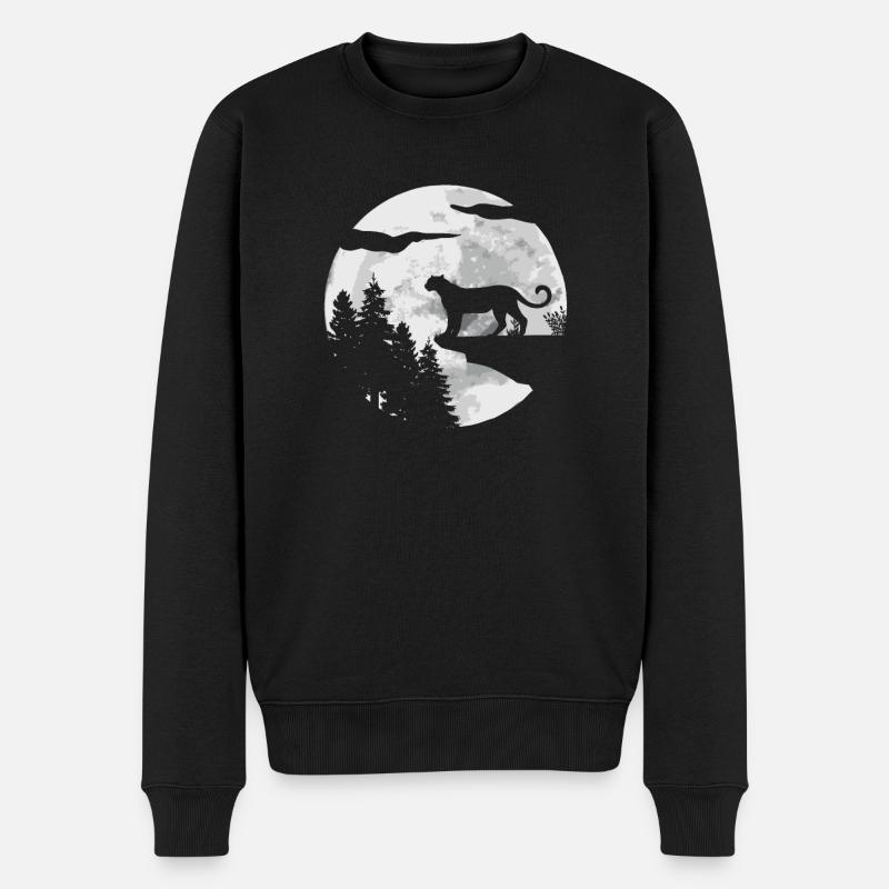 Gepard - Männer Premium Bio Pullover - Schwarz