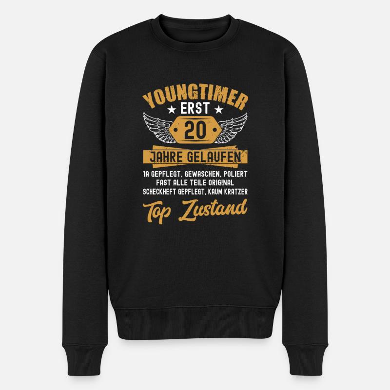 Youngtimer 20 Geburtstag Mann Frau 2002 Geboren - Männer Premium Bio Pullover - Schwarz