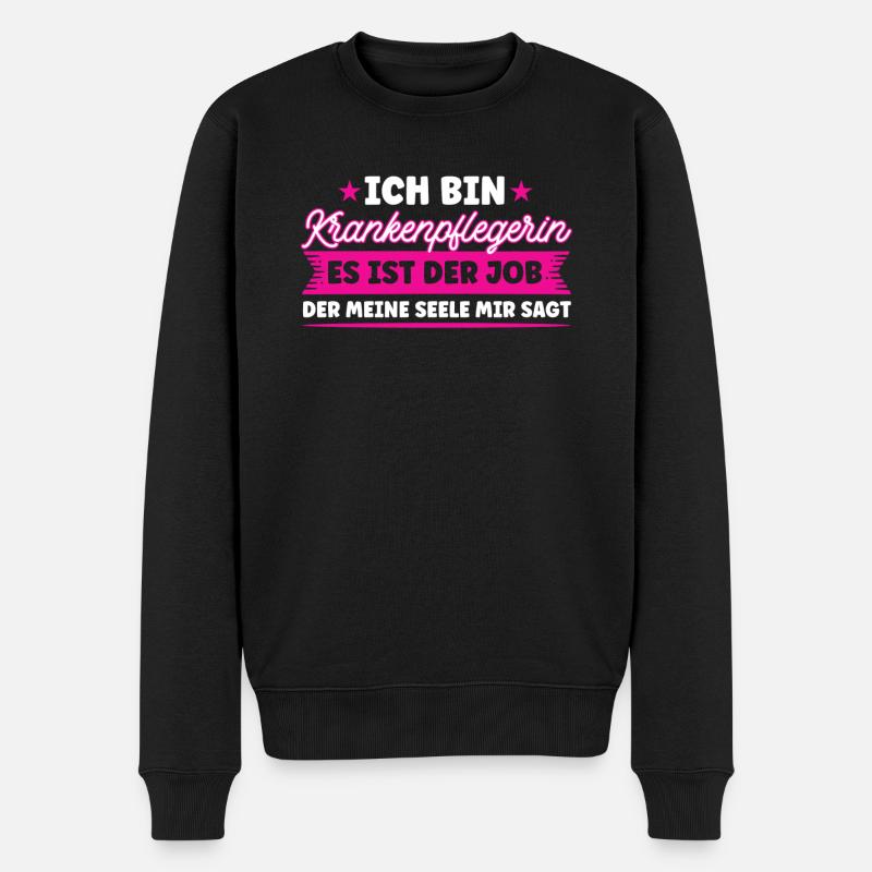 Krankenpflegerin Pflegedienst Krankenschwester - Männer Premium Bio Pullover - Schwarz