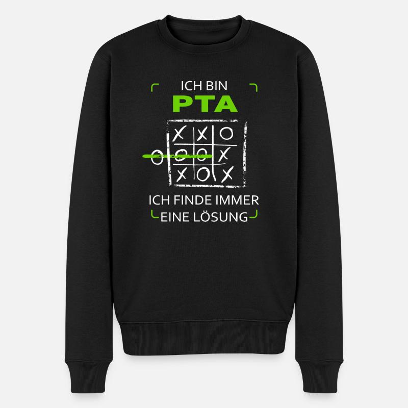Ich bin PTA Drei Gewinnt Lustig Witzig - Männer Premium Bio Pullover - Schwarz