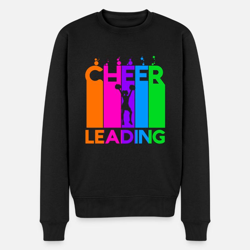 Cheerleading Farbige Bubbles - Männer Premium Bio Pullover - Schwarz