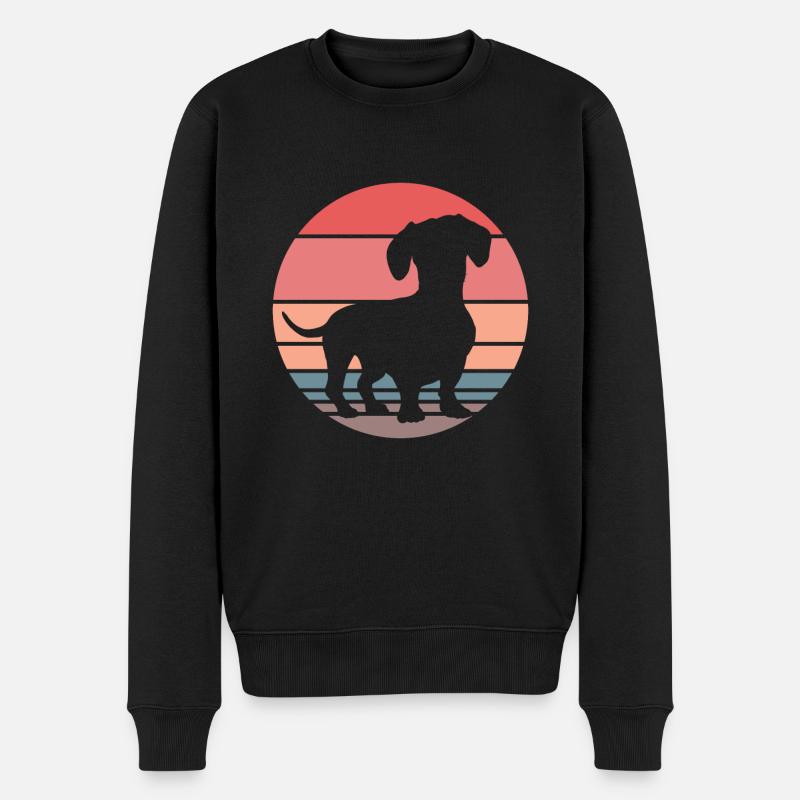 Dachshund Teckel Dackel - Pull Premium bio Homme - noir