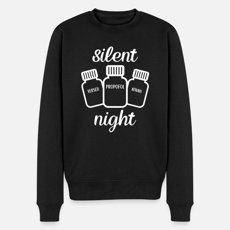 Infirmière de nuit silencieuse - Pull Premium bio Homme - noir