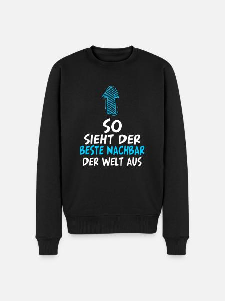 Bester Nachbar - Männer Premium Bio Pullover - Schwarz