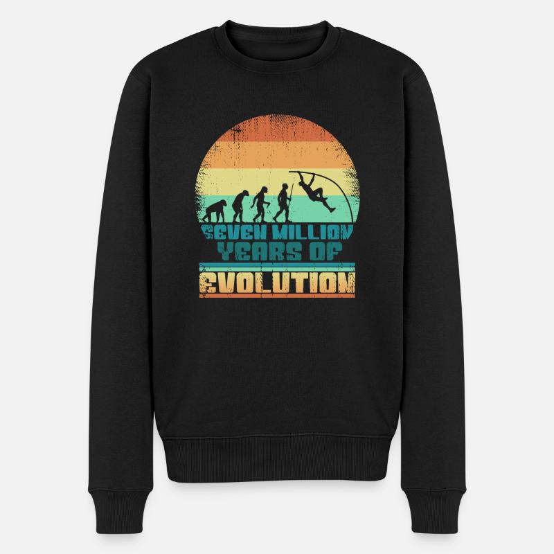 Idée cadeau De Saut à la perche Evolution 005-189 - Pull Premium bio Homme - noir