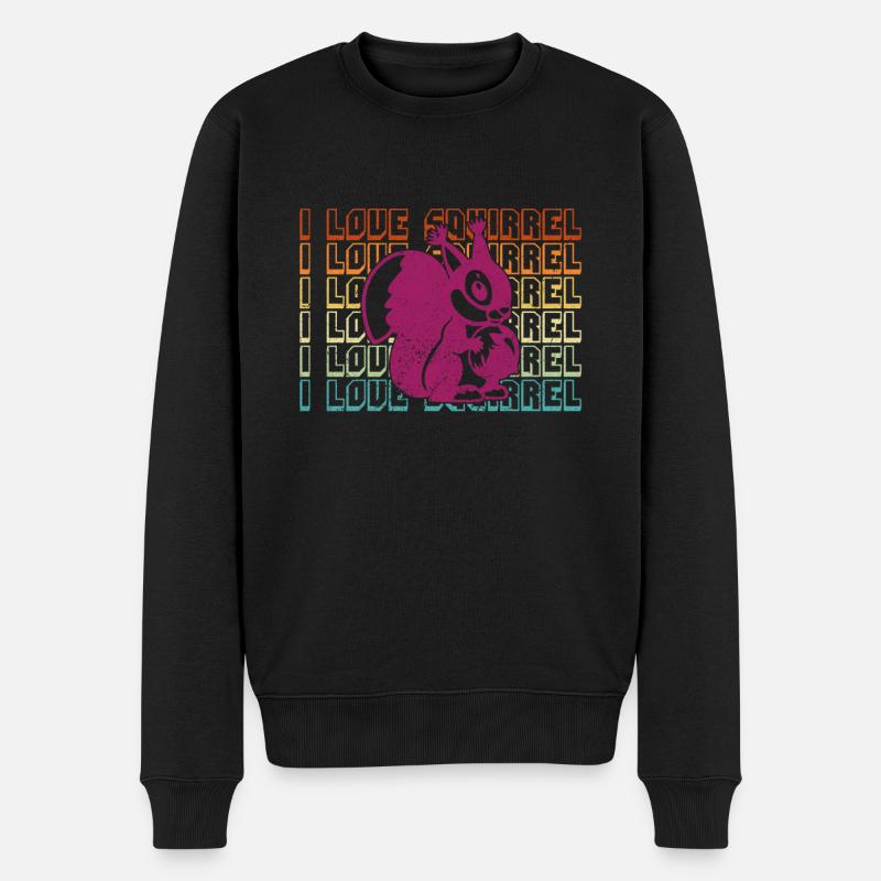 Écureuil Disant que j’aime Écureuil Écureuil Écureuil Écureuil - Pull Premium bio Homme - noir
