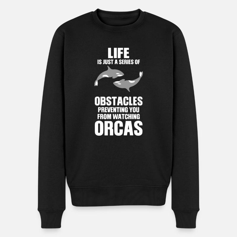Orca Orca Tiergeschenk - Männer Premium Bio Pullover - Schwarz
