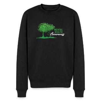 Arbre Santé mentale Conscient | Sensibilisation à la santé mentale - Pull Premium bio Homme - noir - Devant - Nico (187cm)