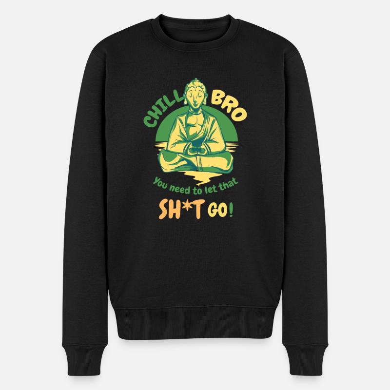 Meditation - Men's Premium Organic Jumper - black