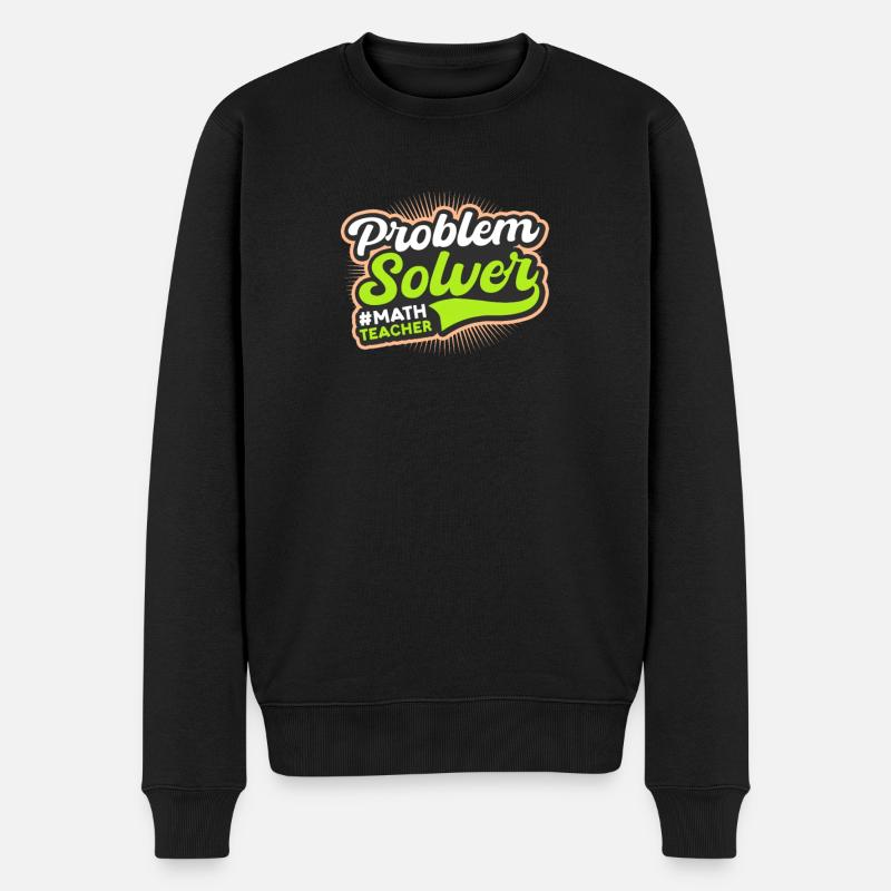 Math Teacher Problem Solver - Men's Premium Organic Jumper - black