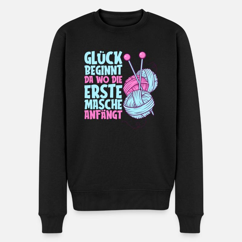 Stricken - Männer Premium Bio Pullover - Schwarz