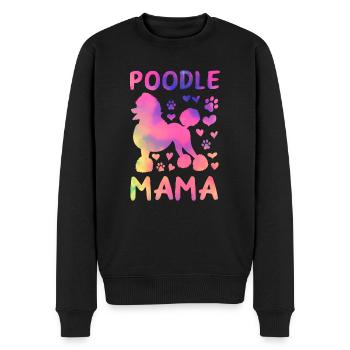 Pudel Mama Pudel Mama Pudel Liebhaber - Männer Premium Bio Pullover - Schwarz - Vorne - Nico (187cm)